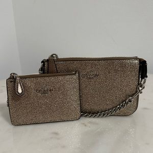 Coach wristlet and card-holder set